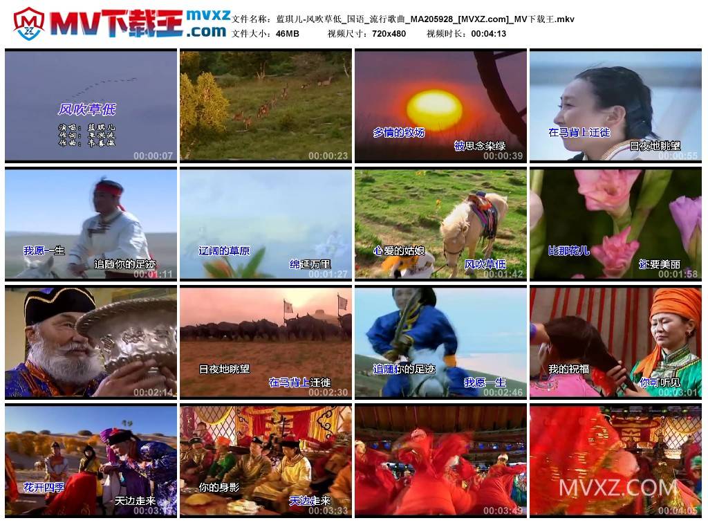 蓝琪儿-风吹草低_国语_流行歌曲_MA205928